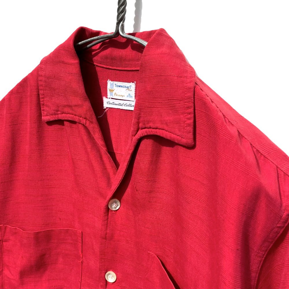 PENNEYS TOWNCRAFT] Vintage S/S Italian color rayon shirt [1960s