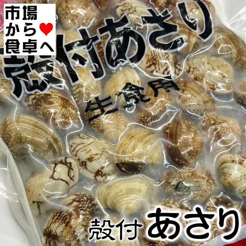 あさり(冷凍)殻付 5袋(1袋500g入り)【加熱調理済み・解凍後そのままお