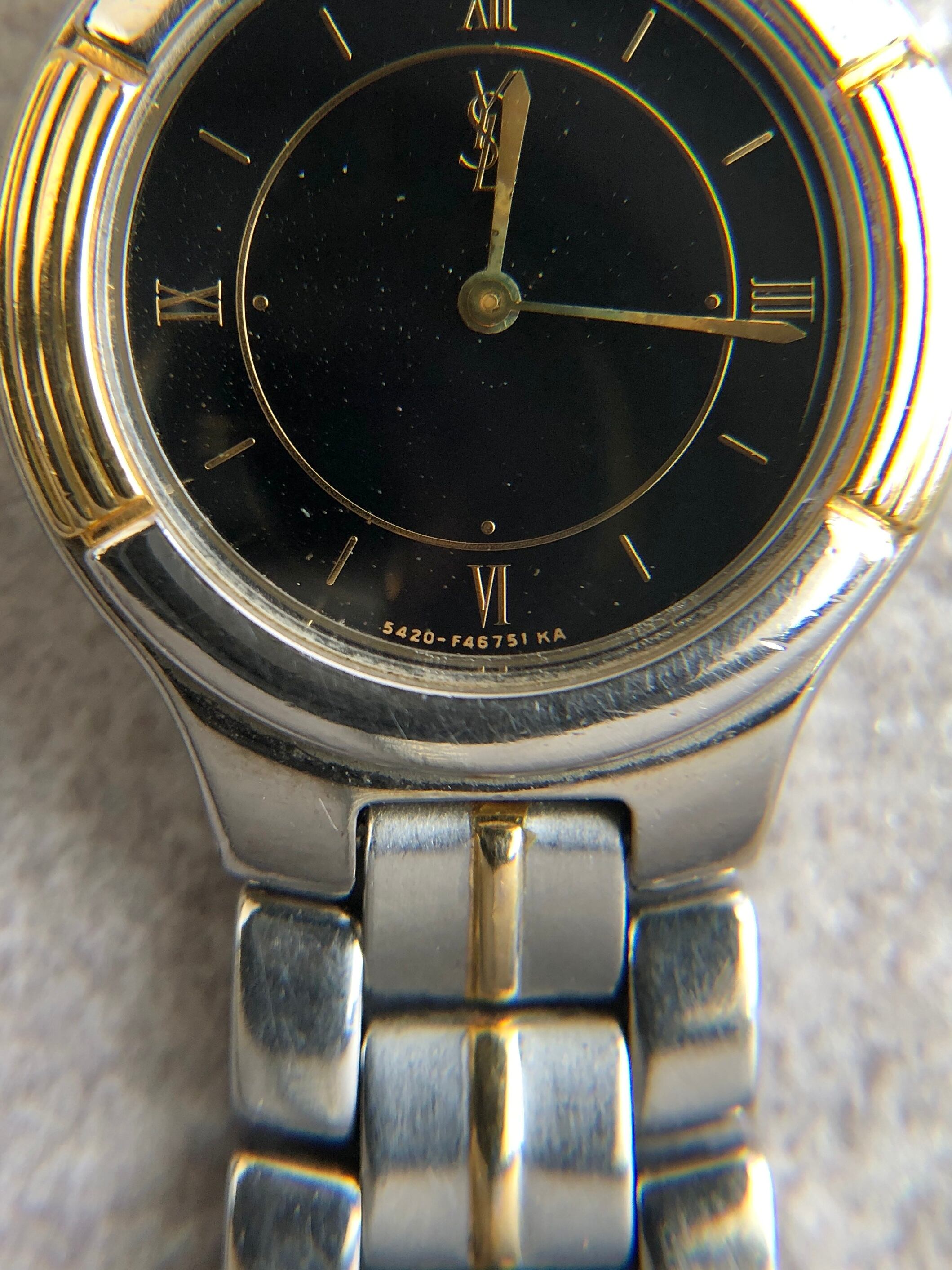 Yves Saint Laurent イヴ・サンローラン 腕時計 シルバー ゴールド YSL