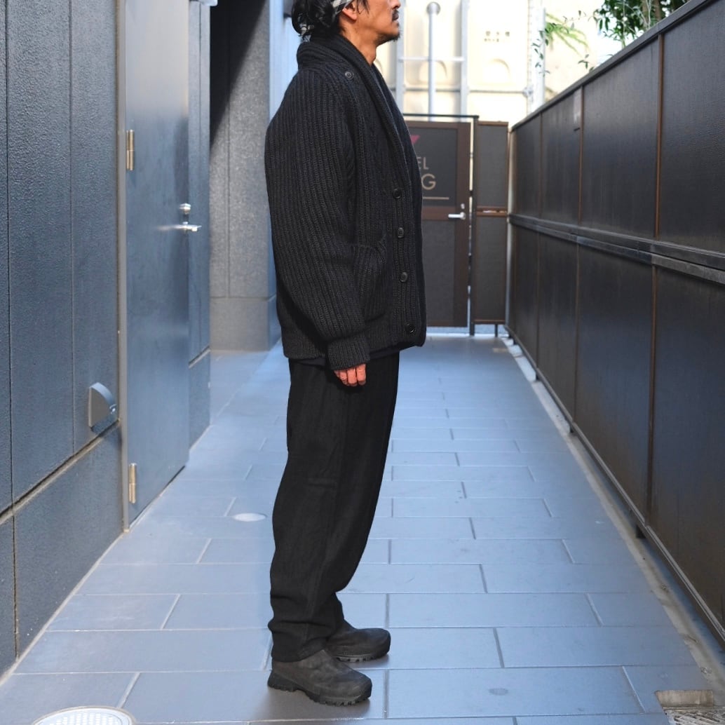 comoli カシミアシルクニットジャケット　size3 COMOLI A03-01005 カシミヤ シルクジャケット color:CHARCOAL size:2