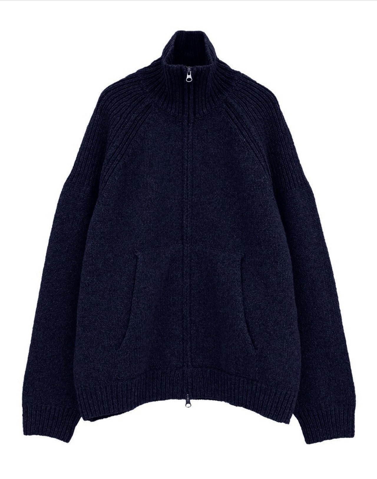 CLANE POCKET ZIP KNIT TOPS 2色展開