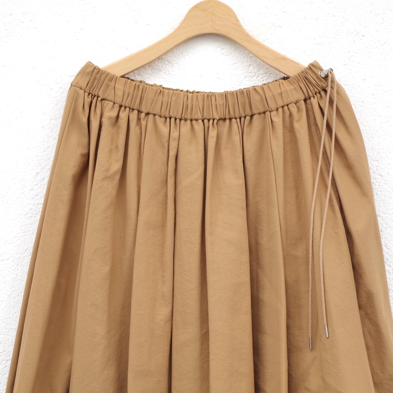 SIWALY nylon gather long skirt