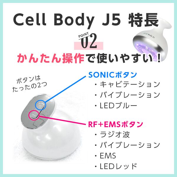 家庭用キャビ】複合痩身マシン Cell Body J5(セルボディ ジェイ5) 専用 