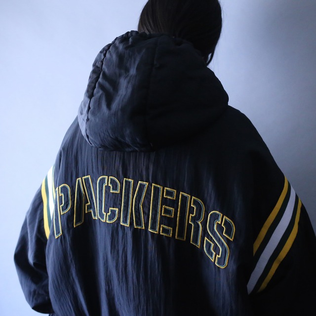 "reversible" NFL Green Bay Packers over silhouette nylon blouson