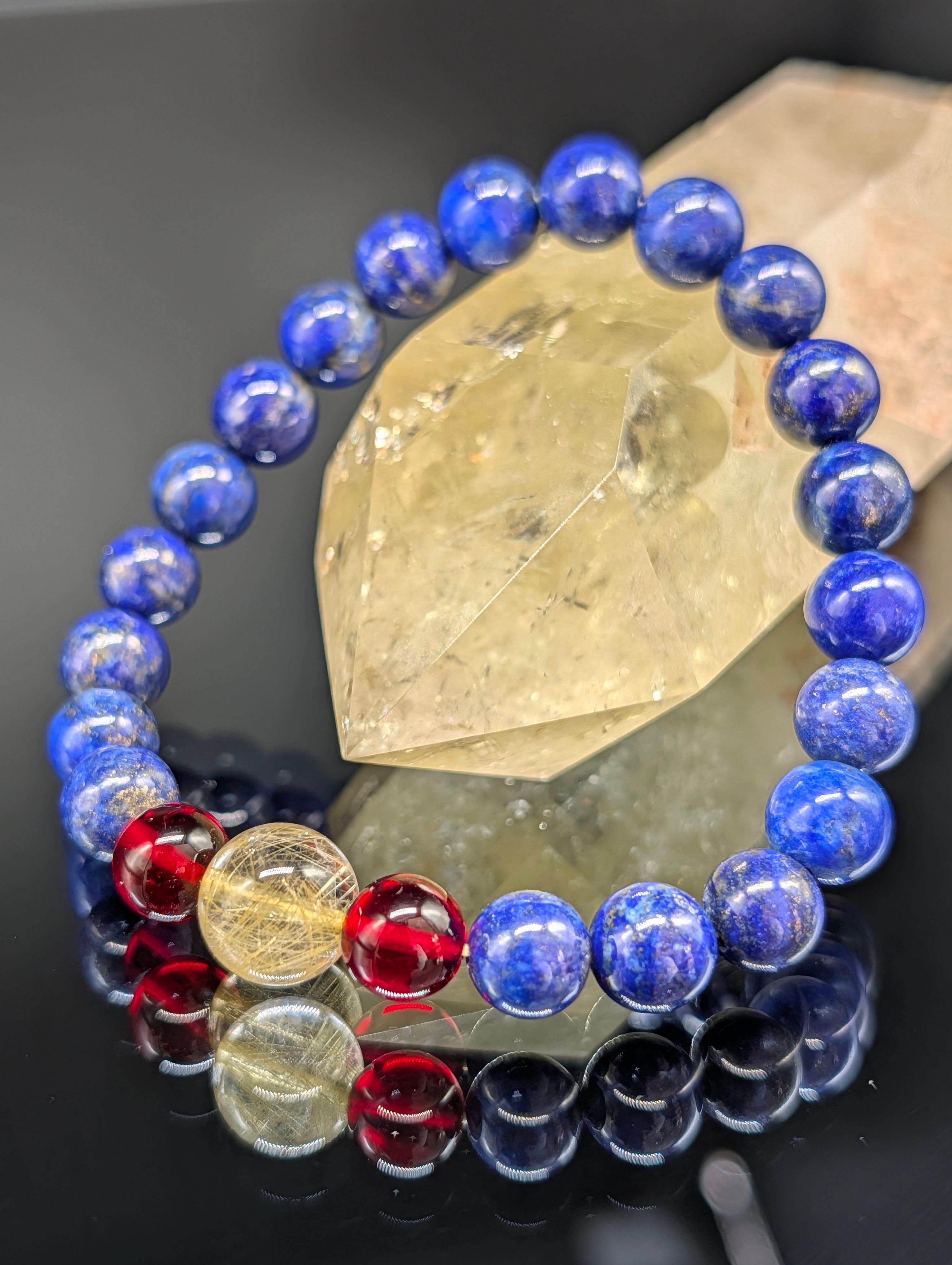 強運・金運上昇・願望実現・健康】ルチルクォーツ レッドアンバー