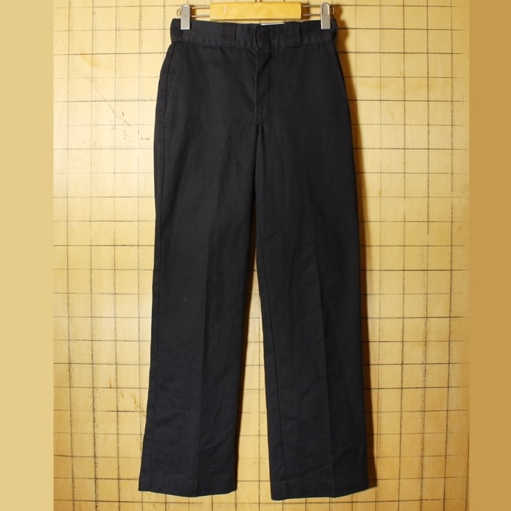 80s USA製 Dickies ディッキーズ 874 ワーク パンツ ブラック 黒 W26 ...