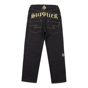 【SUPPLIER】SLIPPED BACK LOGO DENIM
