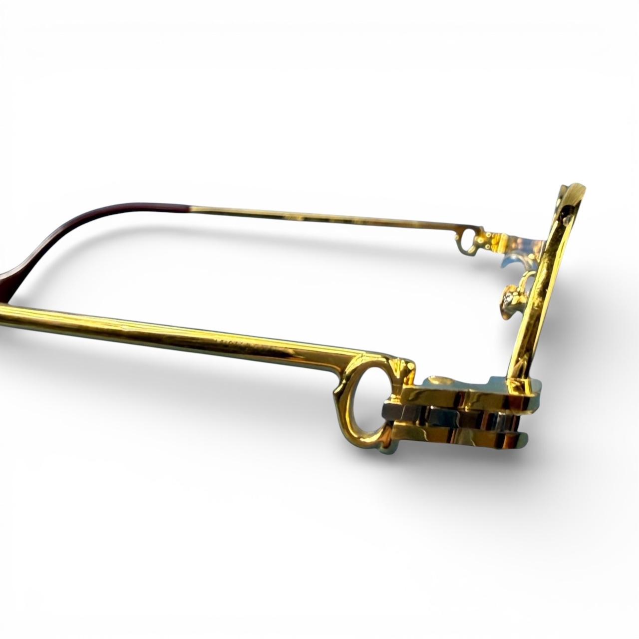 【Cartier 】 カルティエ Cデコール ゴールドフレーム ヴィンテージ アイウェア 眼鏡 1989年製