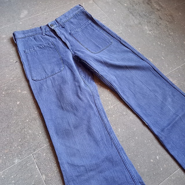 ユーロ？ パッチポケット フレアジーンズ used [112122]