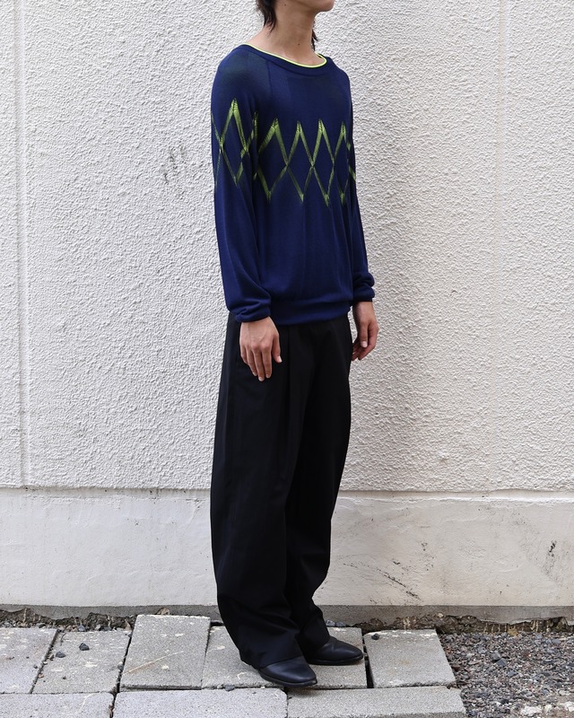 【VERSACE】coloring layered design knit