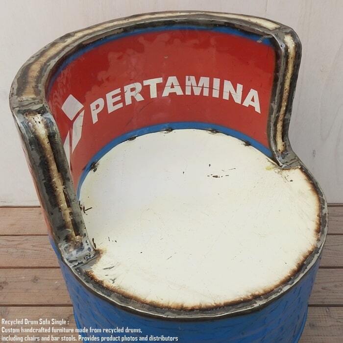 1点物 ドラム缶をリメイクしたチェア 1P K 1人掛け スチール椅子 1点物 ドラム缶をリメイクしたチェア 1P K 1人掛け スチール椅子