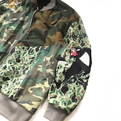 ミリタリーシャツ再構築 ジャケット MILITARY REMAKE MIX BOMBER JACKET militarybomberjk102