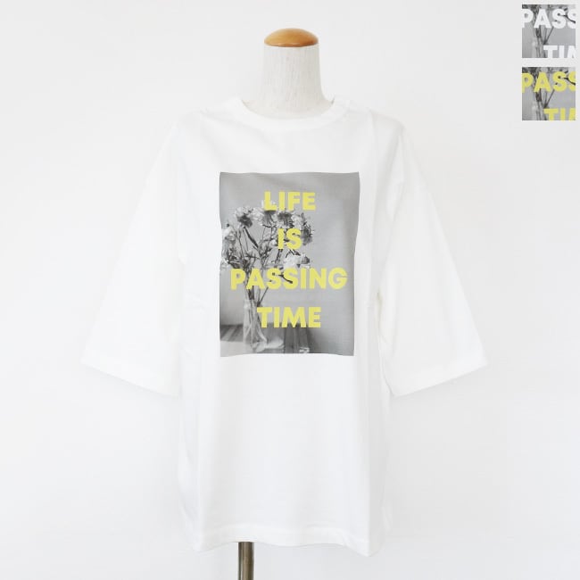 siro de labonte (シロ) Tシャツ 2WAY フォトプリント クルーネック ドロップショルダー R613207