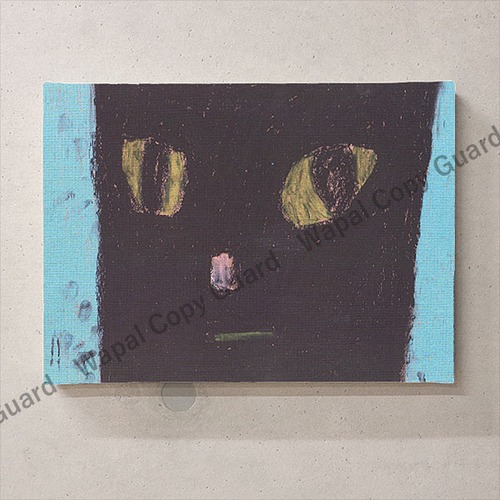 アートパネル アートボード ファブリックパネル おしゃれ 【沖野あゆみ 黒い猫】 サイズ:F4(333mm×242mm) 壁掛け 絵 絵画 インテリア アートフレーム