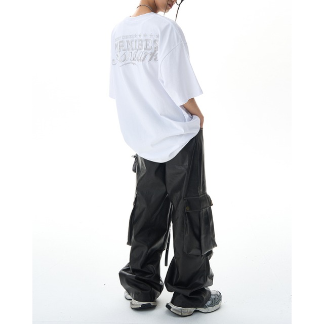 star embroidered logo short sleeve tee　スター刺繍ロゴ半袖ティー　J1004