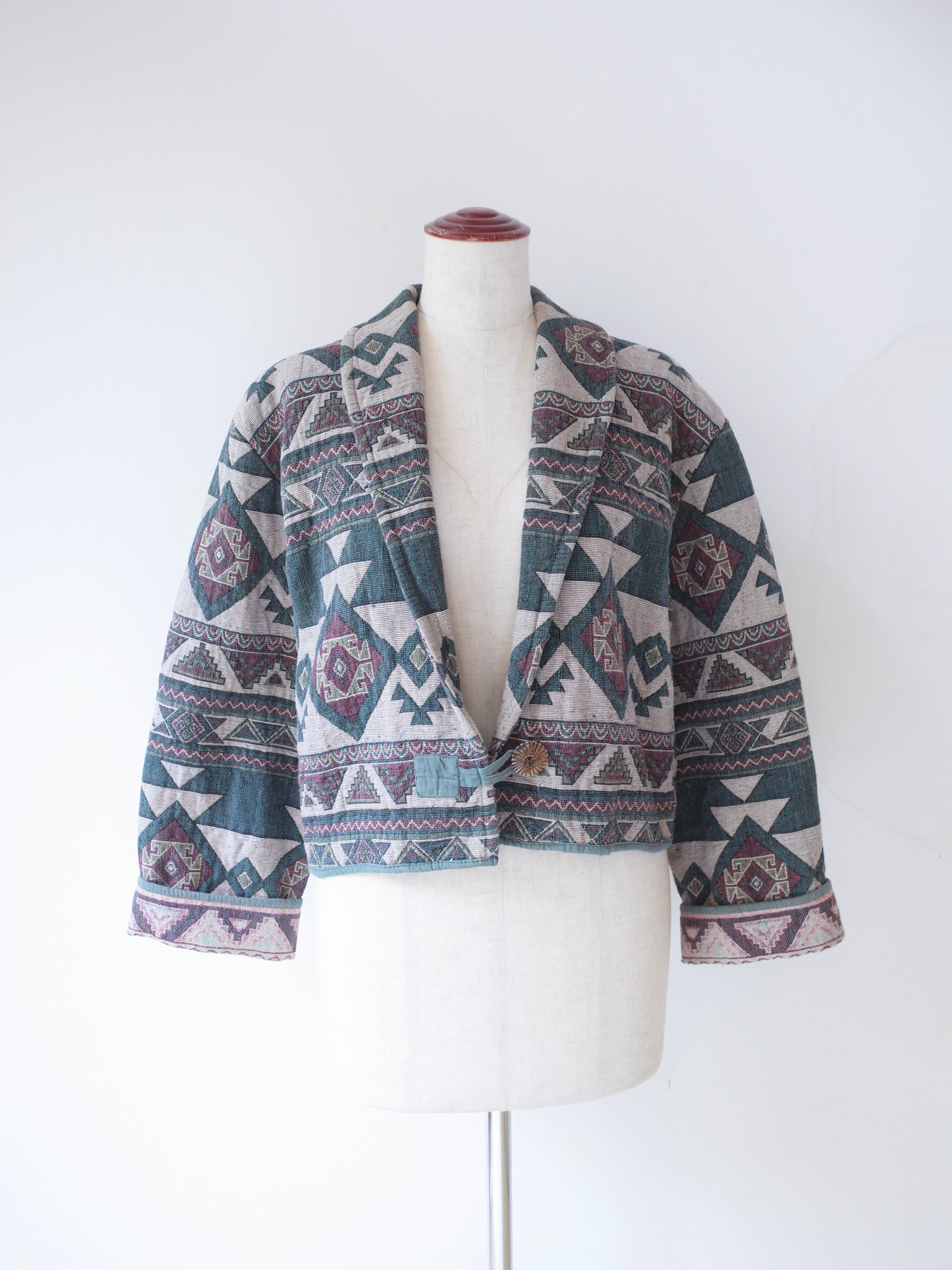 Native pattern jacquard jacket