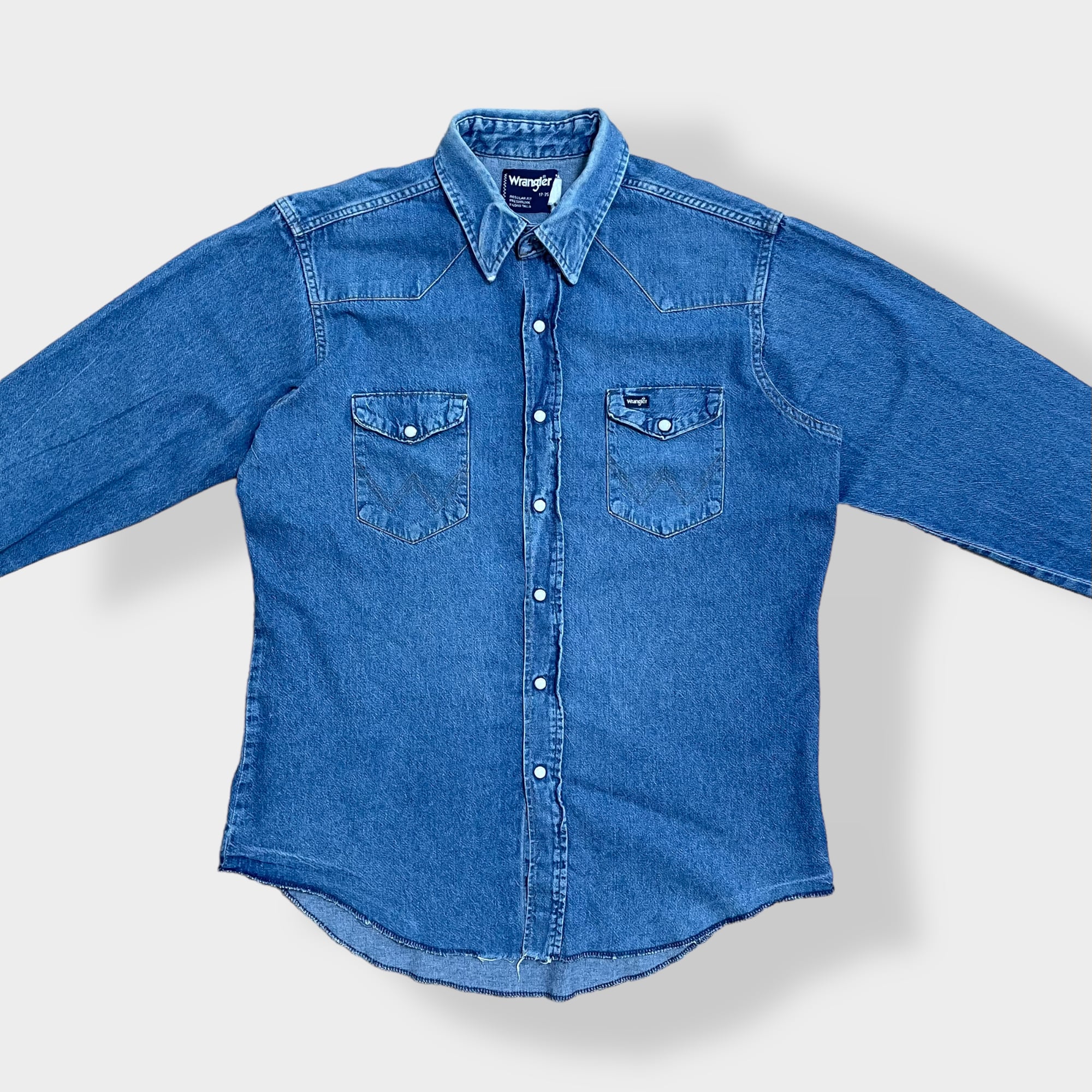 Wrangler】80s ウエスタンデニムシャツ デニムシャツ ウエスタンシャツ