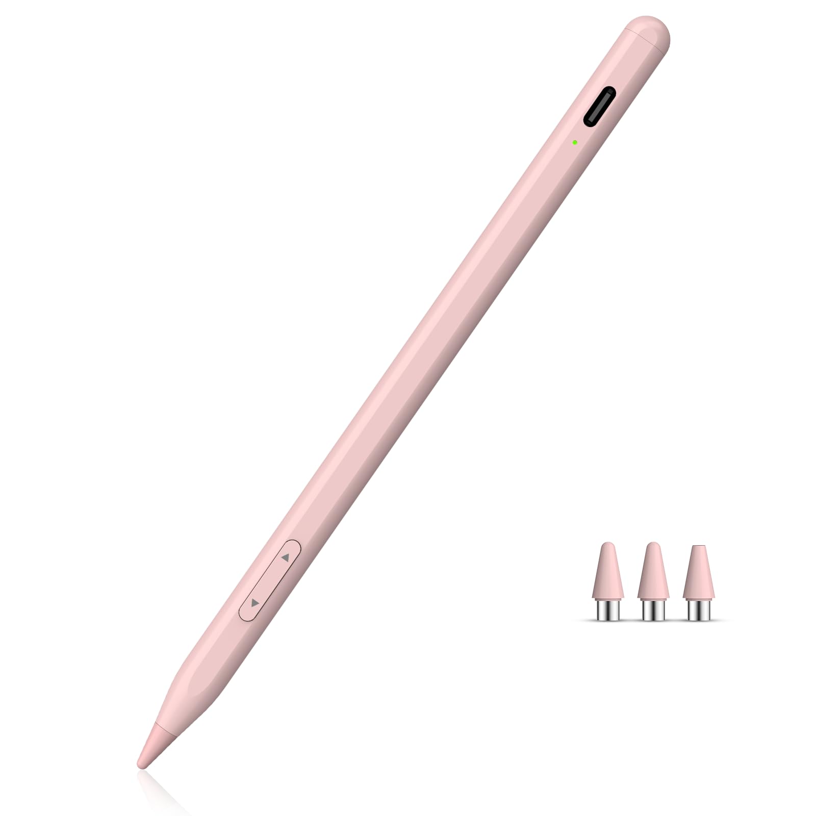 MEKO タッチペン 全機種対応 iPad Android タブレット スマホ対応 15分急速充電 アップルペンシル パームリジェクション ピンク