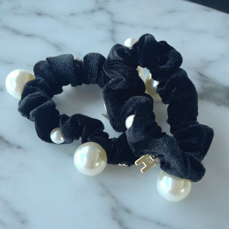 ベロアパールシュシュ(2本セット) | THE HANY 公式オンラインショップ