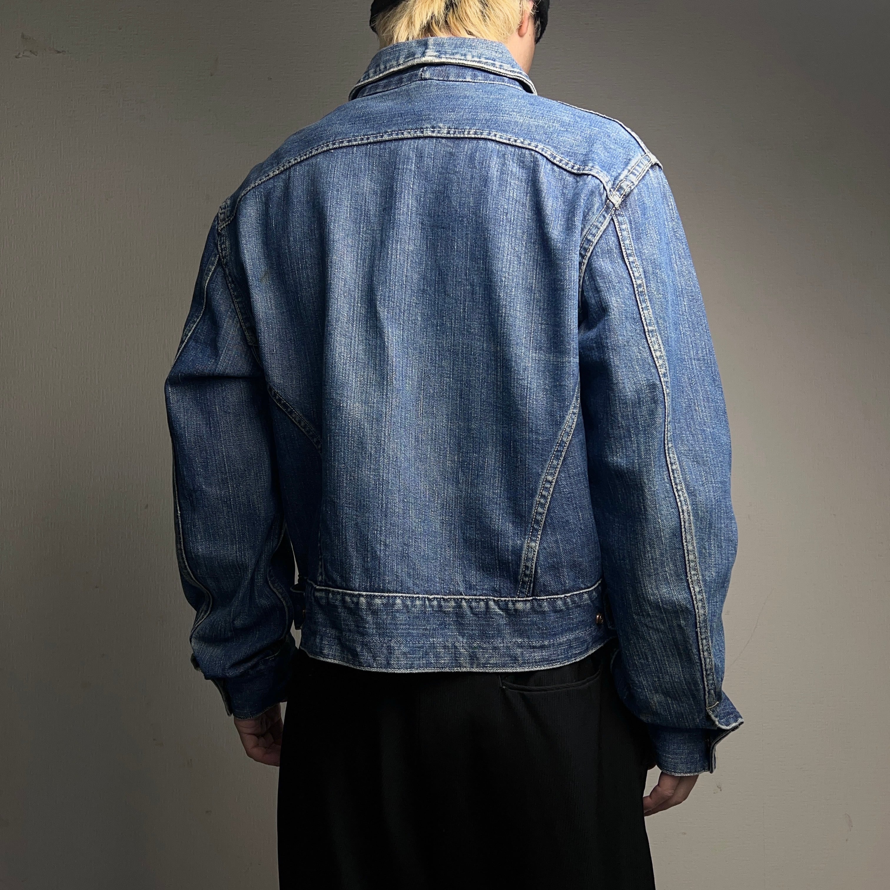 ローバックス　デニムジャケット　60's　身幅57cm着丈57cm 1960's SEARS ROEBUCKS Pleats Denim Jacket 60年代 シアーズ ロー