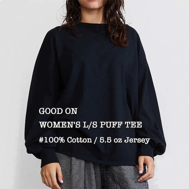 【Good On / グッドオン】WOMEN'S L/S PUFF TEE / ウィメンズロングスリーブパフTシャツ