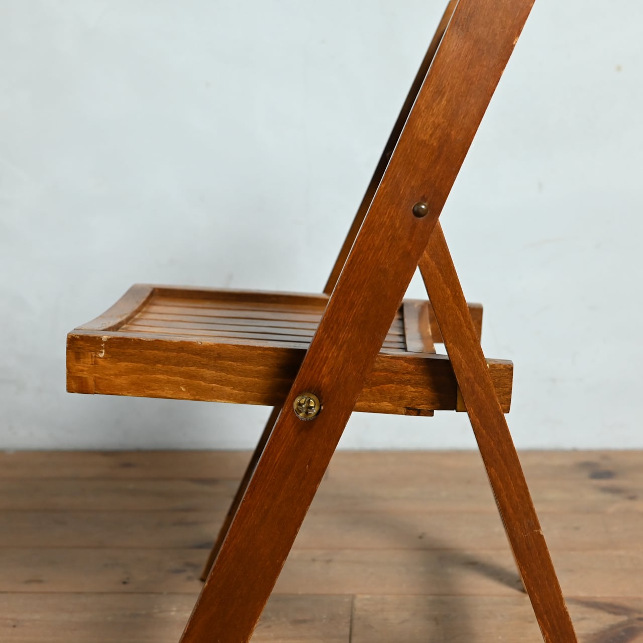 アンティーク　木製フォールディングチェア　　折り畳み椅子　チャイルドチェア　子供 Folding Kids Chair / フォールディング キッズ チェア〈折り畳み椅子
