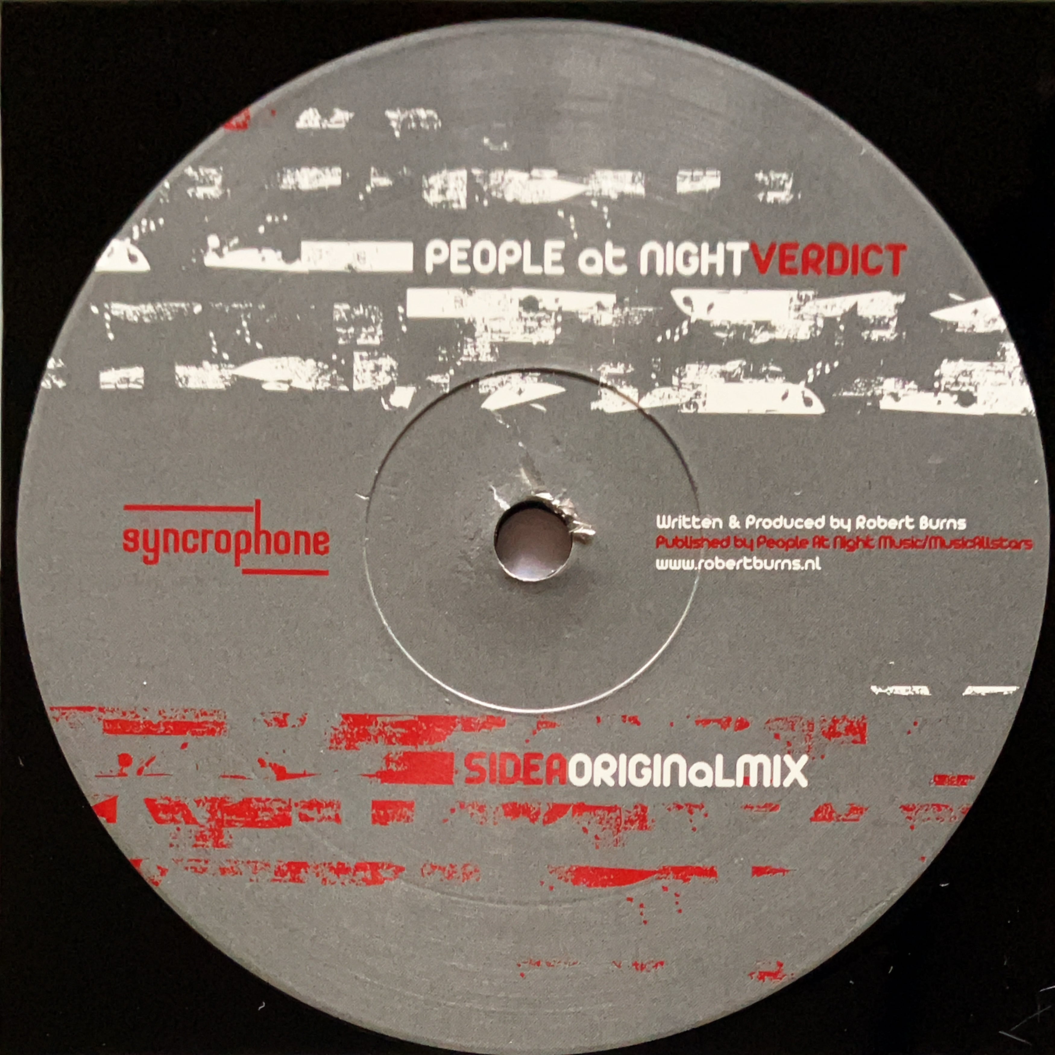 プロモ12インチレコード　UB 　PEOPLE OF THE NIGHT 12”】People At Night / Verdict (Syncrophone Recordings) (SYNCRO 02