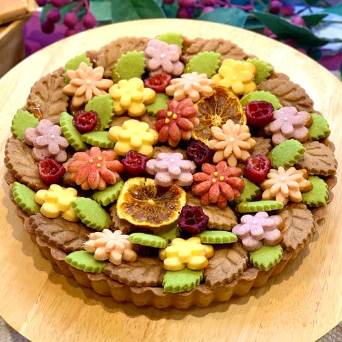 お花のキャラメルタルト（サイズL）