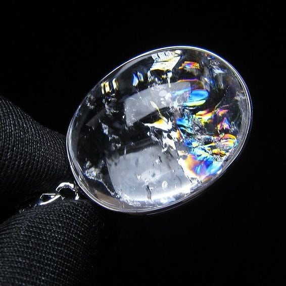 アイリスクォーツ 水晶 ペンダント 虹入り おまかせ便 一点物 112-14184