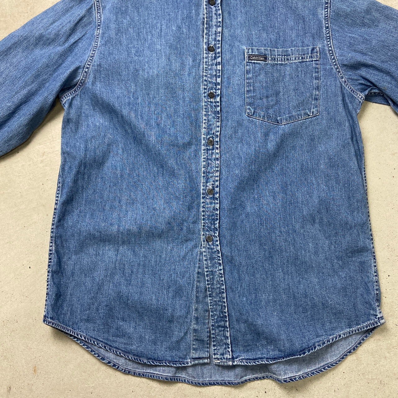 90年代 Calvin klein Sport カルバンクライン 長袖 デニムシャツ 