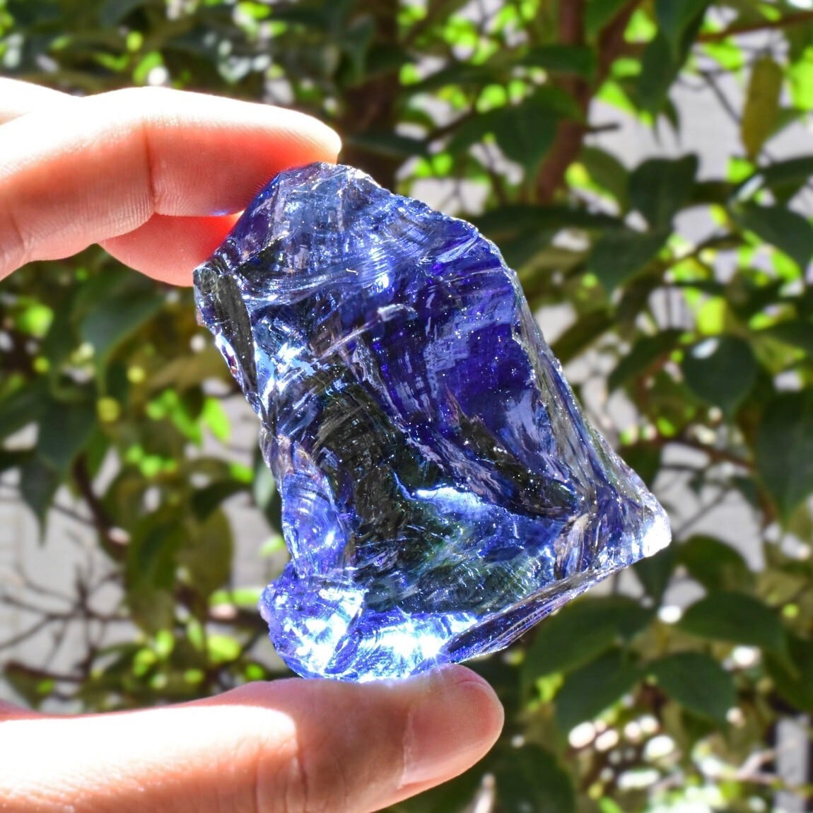 虹入り シエラネバダ産 アンダラクリスタル原石 タンザナイトブルー B