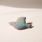 陶器ブローチ  葉影no.6  ことり