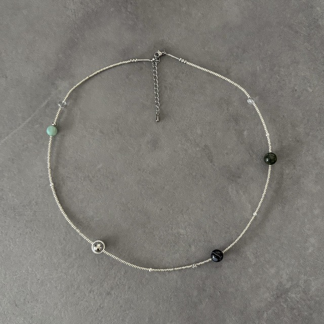 planet necklace (silver)