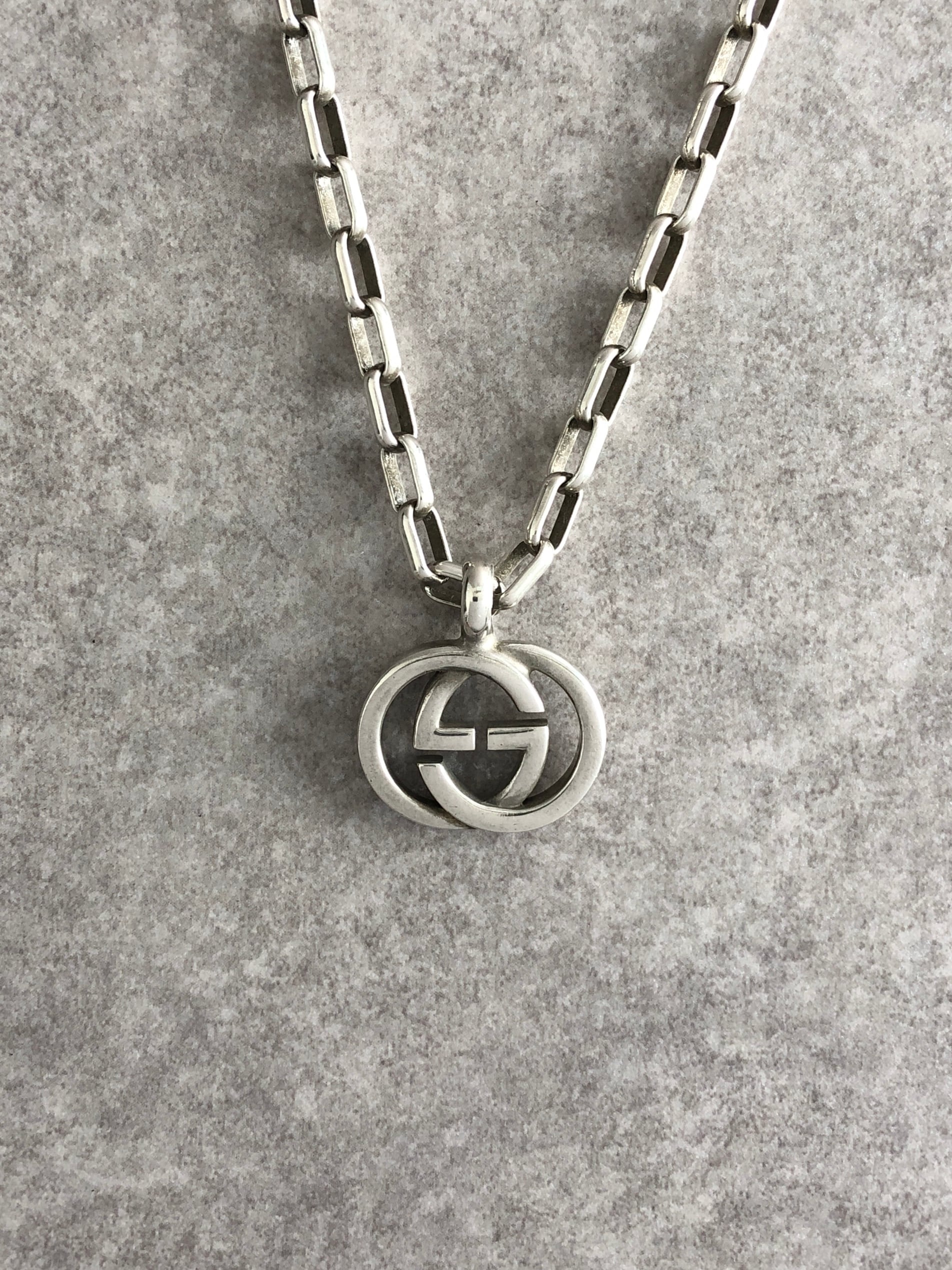 GUCCI グッチ ネックレス シルバー インターロッキングG 925 vintage
