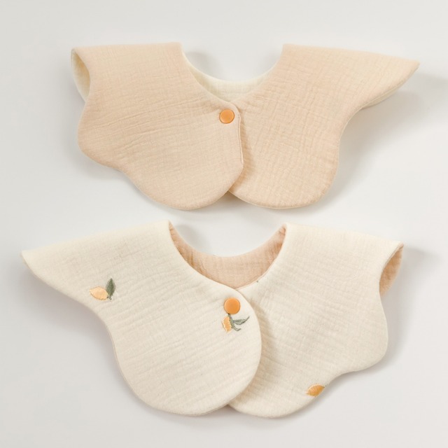 めだまやきスタイ( 刺繍lemon )/ ハンドメイド bib よだれかけ ビブ 韓国 韓国生地