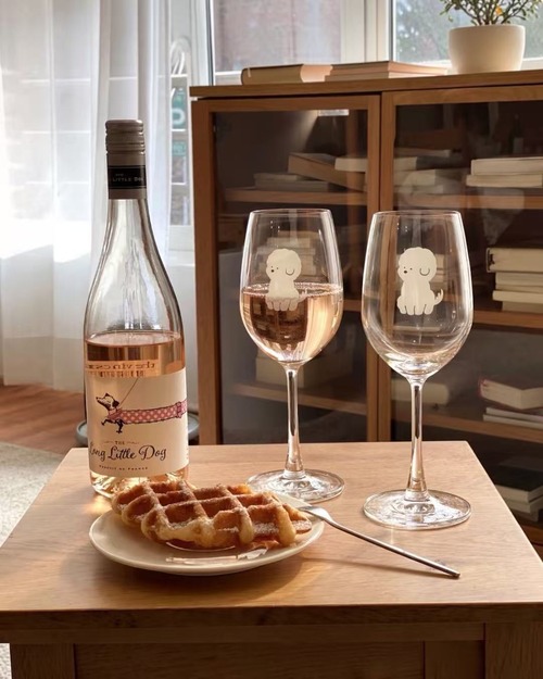 [即納] [tteokguk_nuna] Holiday Wine Glass 2-Piece Set