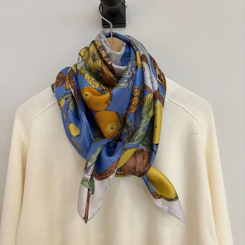 manipuri：2 シルク スカーフ (アンティークレシピ) 88cm × 88cm