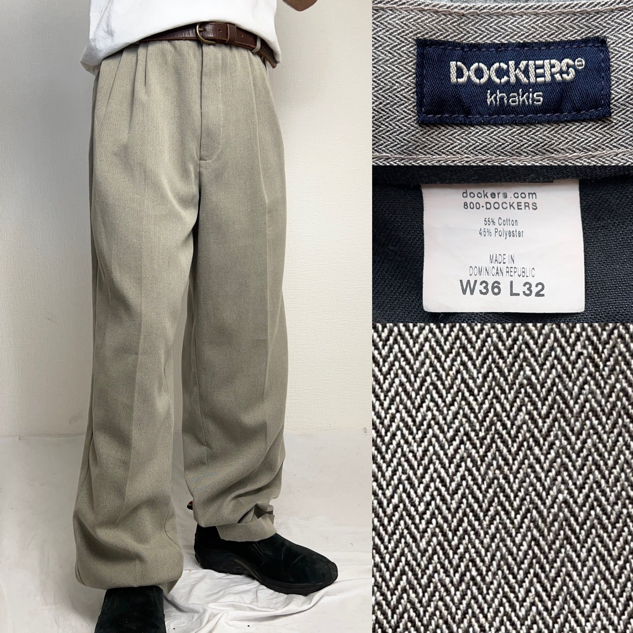 00s Y2K Levi’s リーバイス ツータックチノパン フェードブラック 00's Levi's DOCKERS HBT 2tuck Wide Pants 00年代 リーバイス