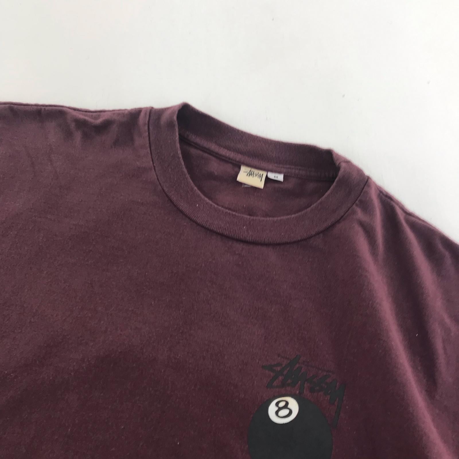 STUSSY ステューシー 半袖Tシャツ Old Stussy 8BaII Tee パープル