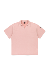 OPEN COLLAR POLO KNIT SHIRT_PINK