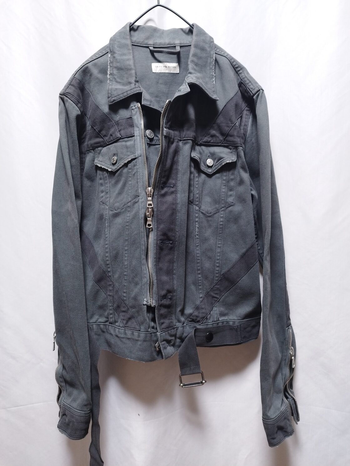 14AW Dries Van Noten ボンテージ デニムジャケット ライダース ドリス 