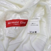 【美品 フラダンス衣装】ホワイト MermaidLine MMJ マーメイドライン ワンピース ドレス ベロア 白 ワンショルダー かわいい