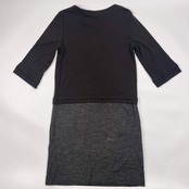 J.PRESS ジェイプレス 七分袖 ウール ワンピース 9/バイカラー レディース