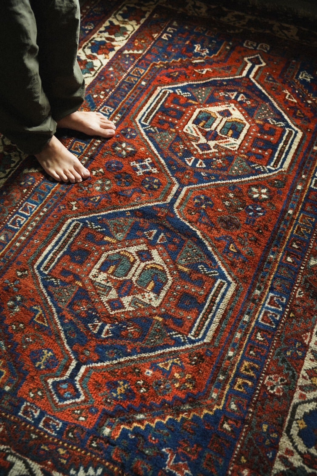 1414 Semi Antique Qashqai rug | 手織りのヴィンテージラグ専門店