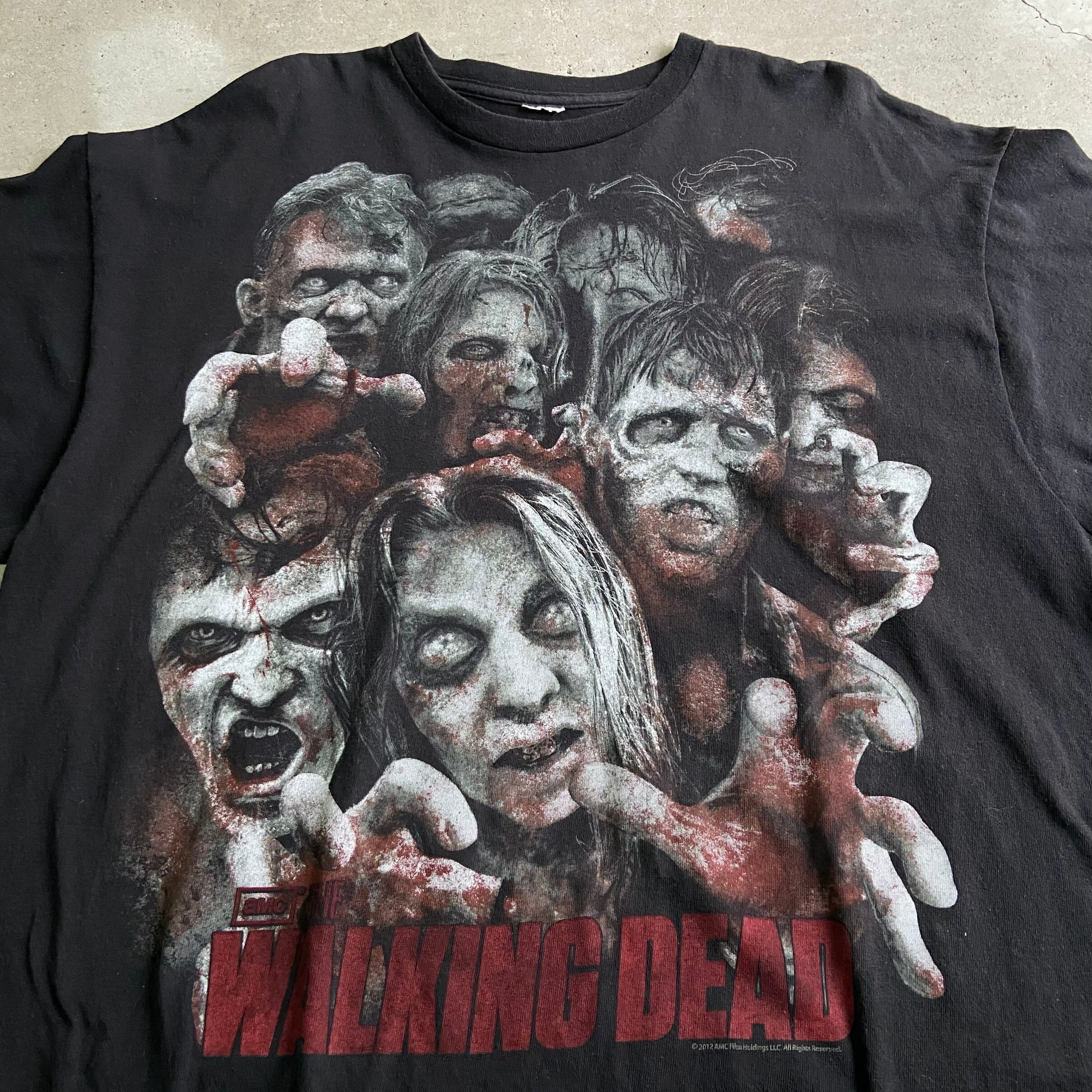 The Walking Dead ウォーキングデッド ムービープリントTシャツ メンズXL相当 古着 ゾンビ ホラー 映画 ブラック  黒【Tシャツ】【P2000】 | cave 古着屋【公式】古着通販サイト