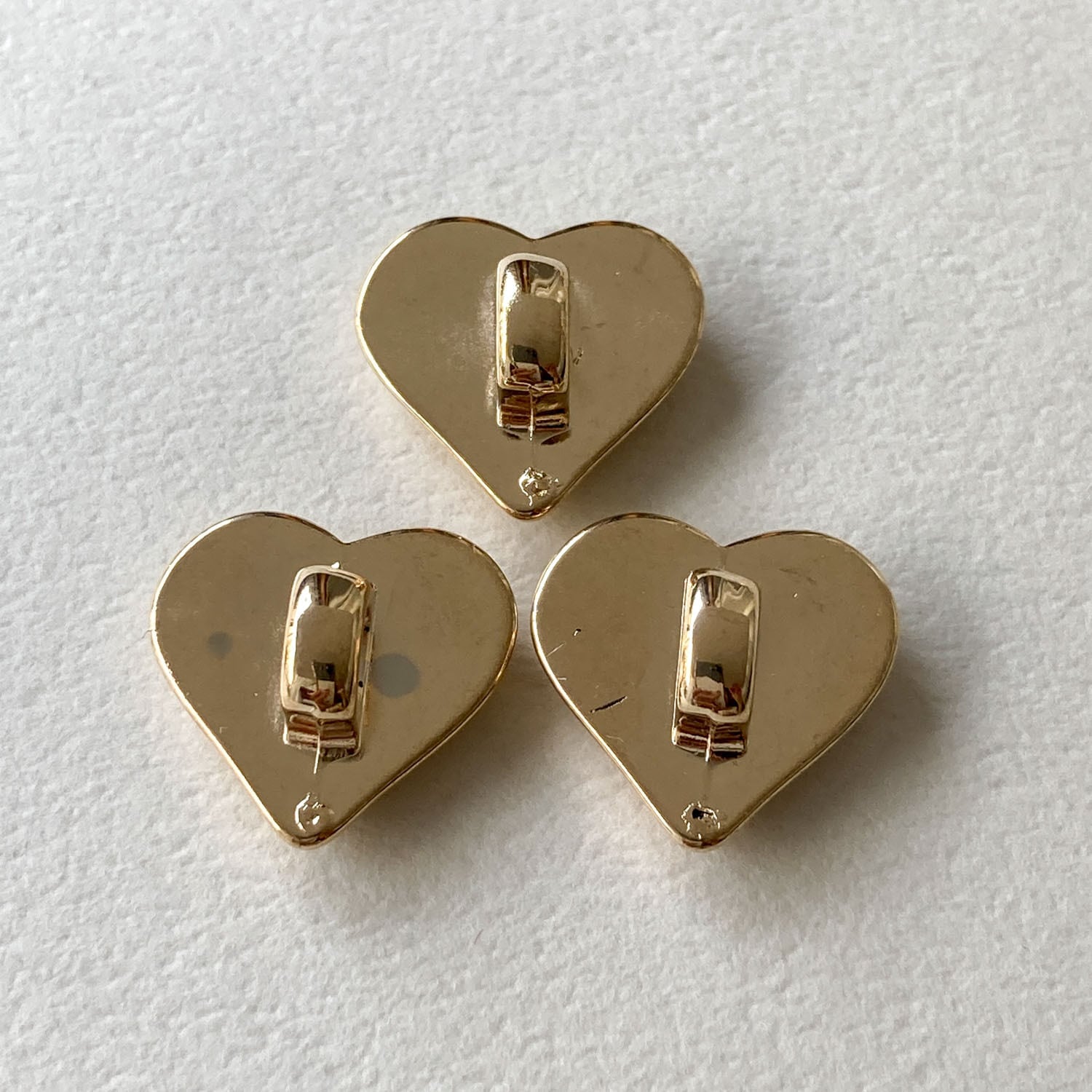 再入荷〉先とがりゴールドハートボタン S（16mm） | Dua-アクセサリー