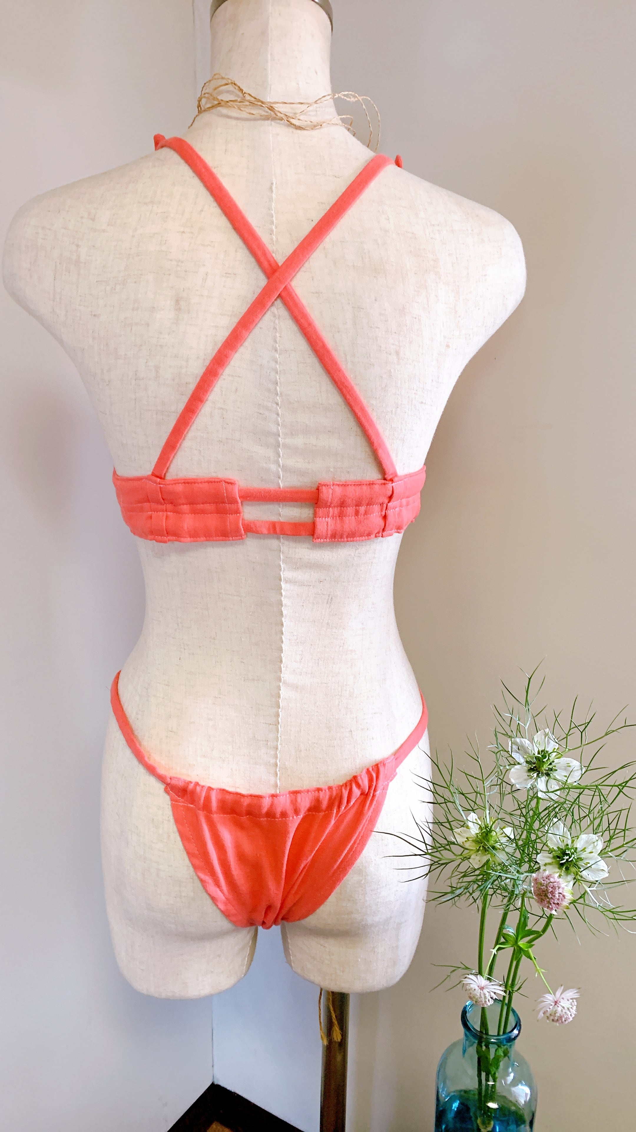 締めつけない下着　“ゆる〜りパンツ“ サーモンピンク　第2チャクラ