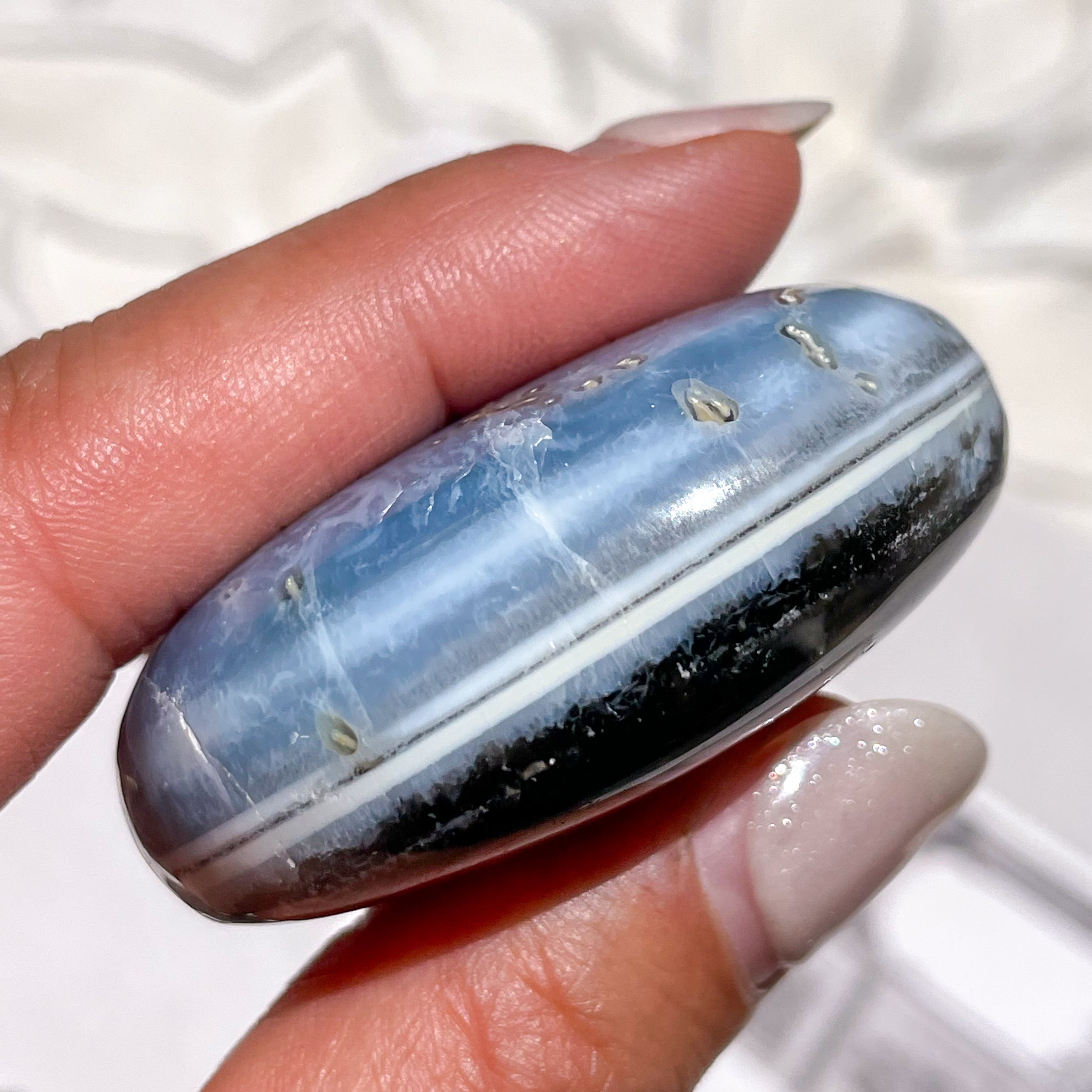 くるみ様　レア　高品質　オワイヒーブルーオパール　パーム　握り石 くるみ様 レア 高品質 オワイヒーブルーオパール パーム 握り石 ブルー