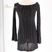 社交ダンス 衣装 スタンダード トップス レッスンウェア レディース Pianoforte di MaxMara 黒 ブラック系 長袖 練習着 フォーマル シンプル デザイン イタリア製 アーバン ブラック レディース トップス ダンス 練習着 フォーマルウェア ストレッチ スタイル 上品 おしゃれ 上質 発表会 しっとり 軽量