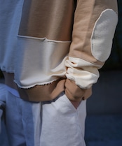 【#Re:room】COLOR PATCHWORK SWEAT BIG TRAINER［REC730］